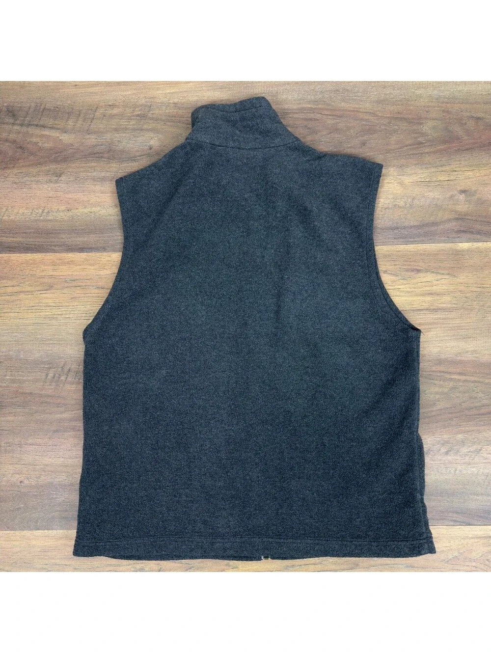 Columbia Mens Fleece Vest Charcoal Gray Full Zip Medium